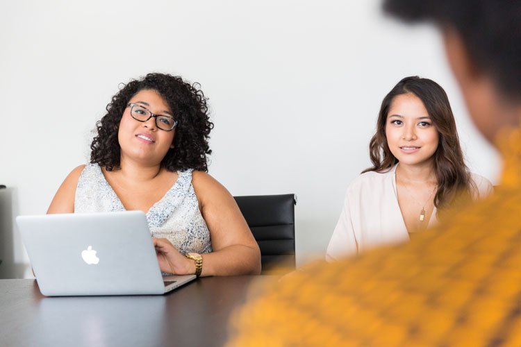 two women make a job interview