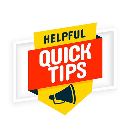 Picture shows text quick tips