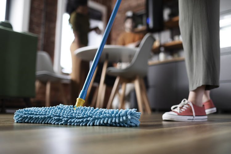 Picture shows cleaning
