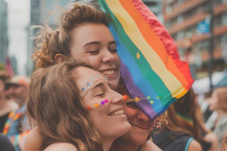 Party girls bei pride parade 