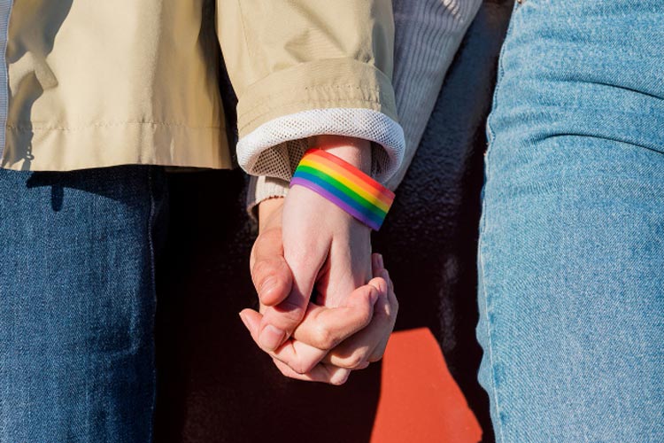 proud couple holding hands