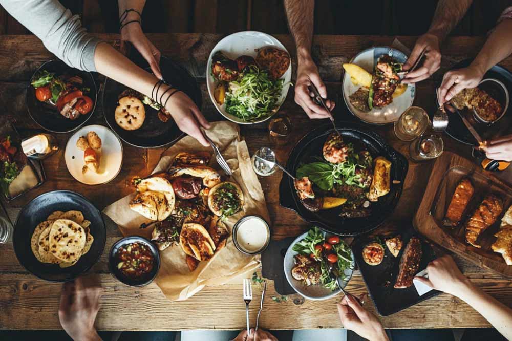 a table full of good from around the world